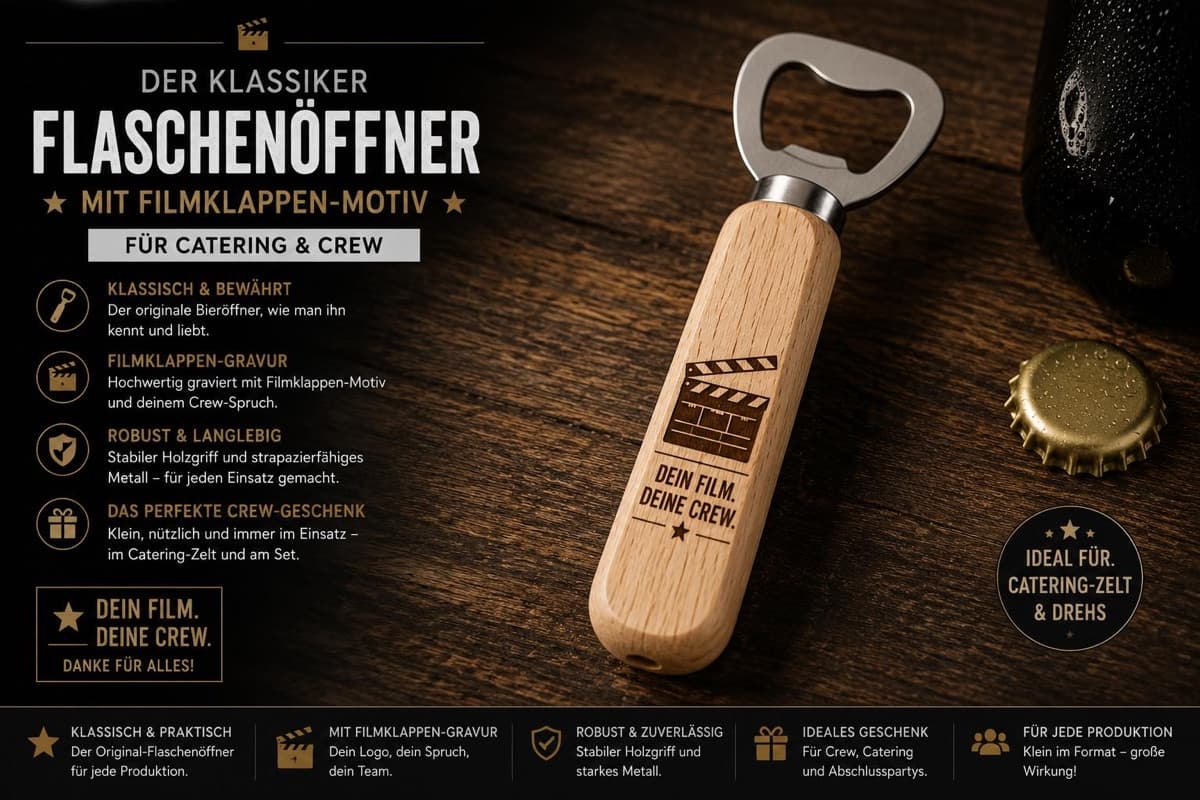 Flaschenöffner aus Holz mit Gravur