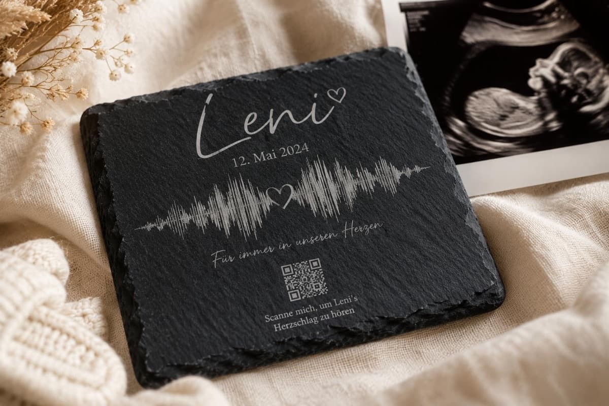Soundwave-Schiefer mit QR