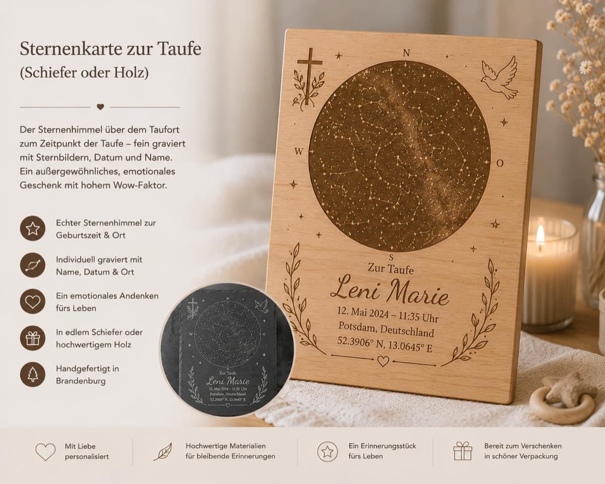 Sternenkarte zur Taufe