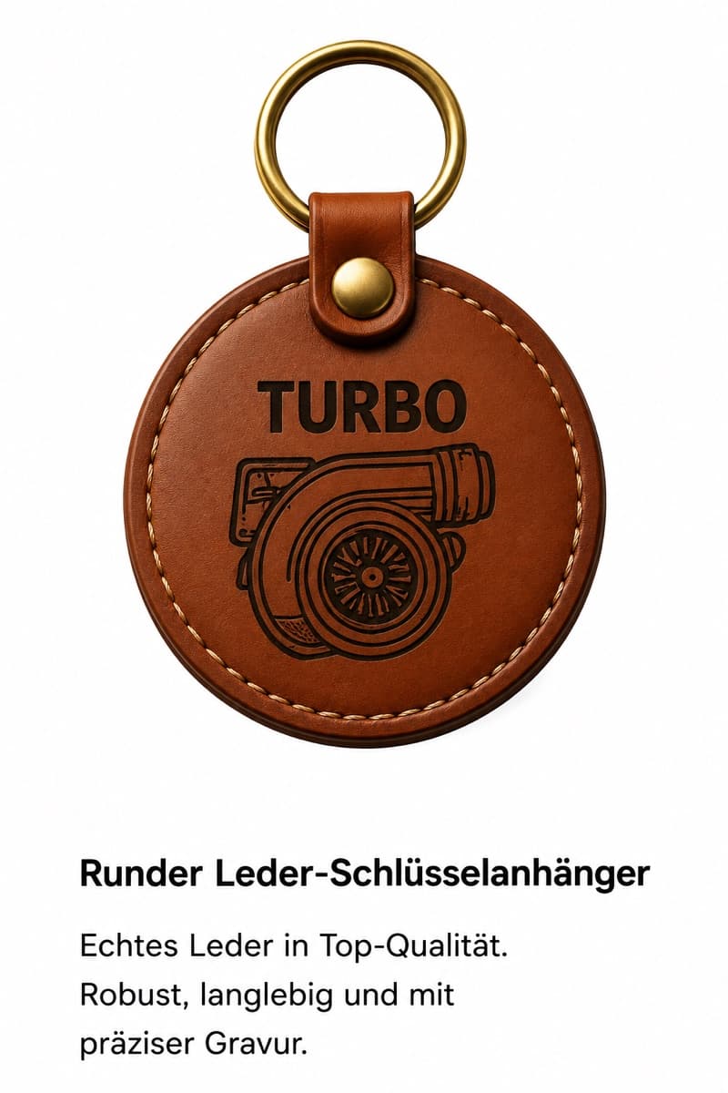 Runder Leder-Schlüsselanhänger