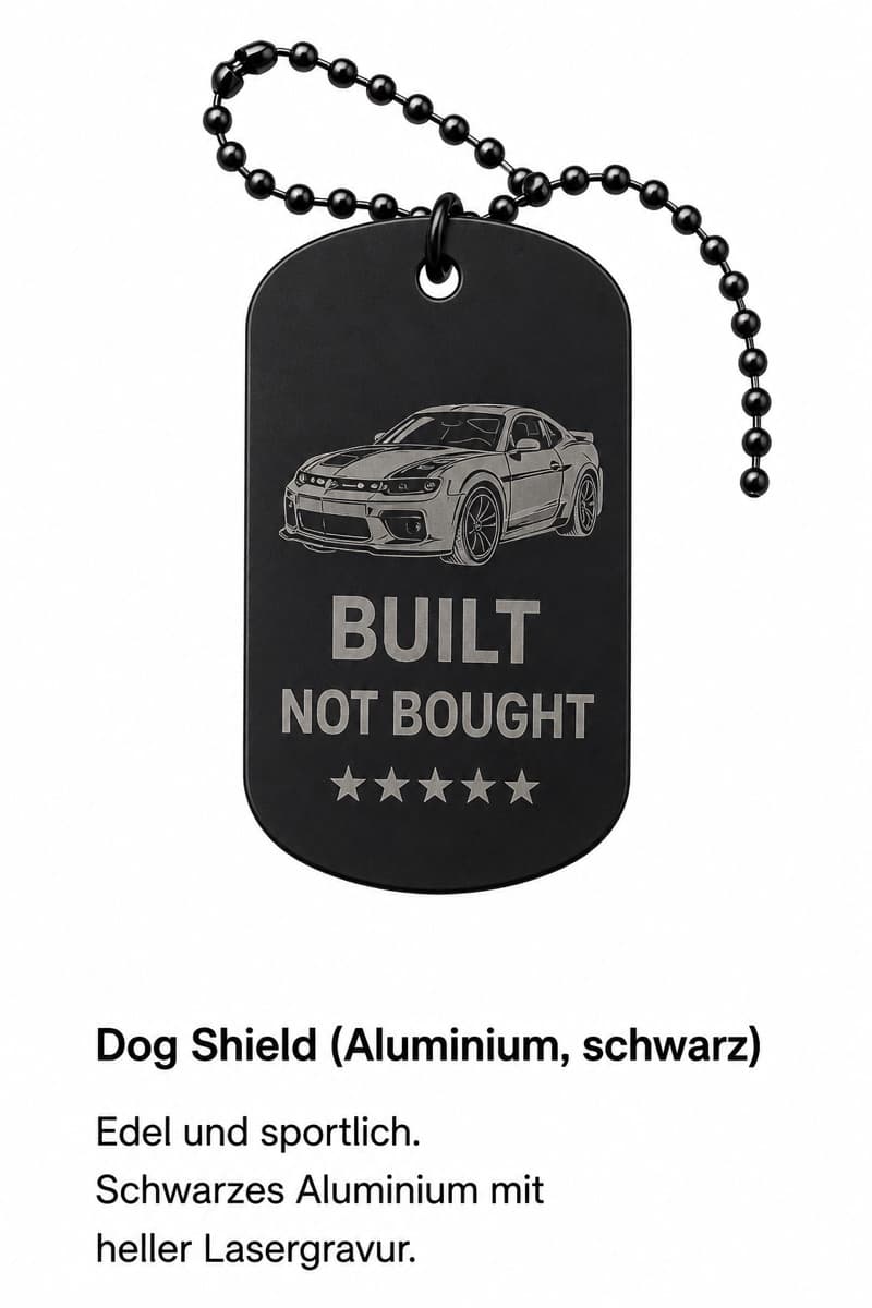 Dog Shield – Aluminium-Anhänger