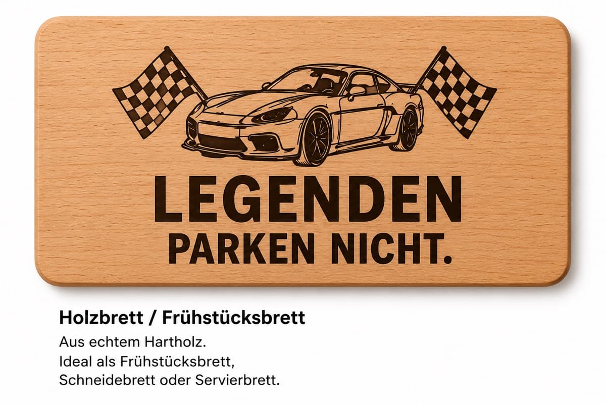 Holzbrett / Frühstücksbrett mit Gravur