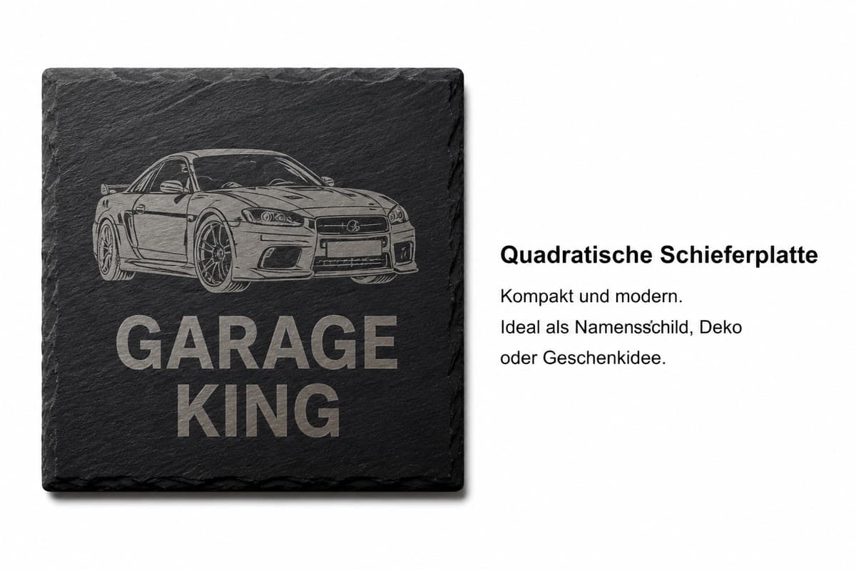 Quadratische Schieferplatte